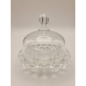 Vintage Mikasa Crystal Salina Covered Individual Butter Dish - Perfect Condition